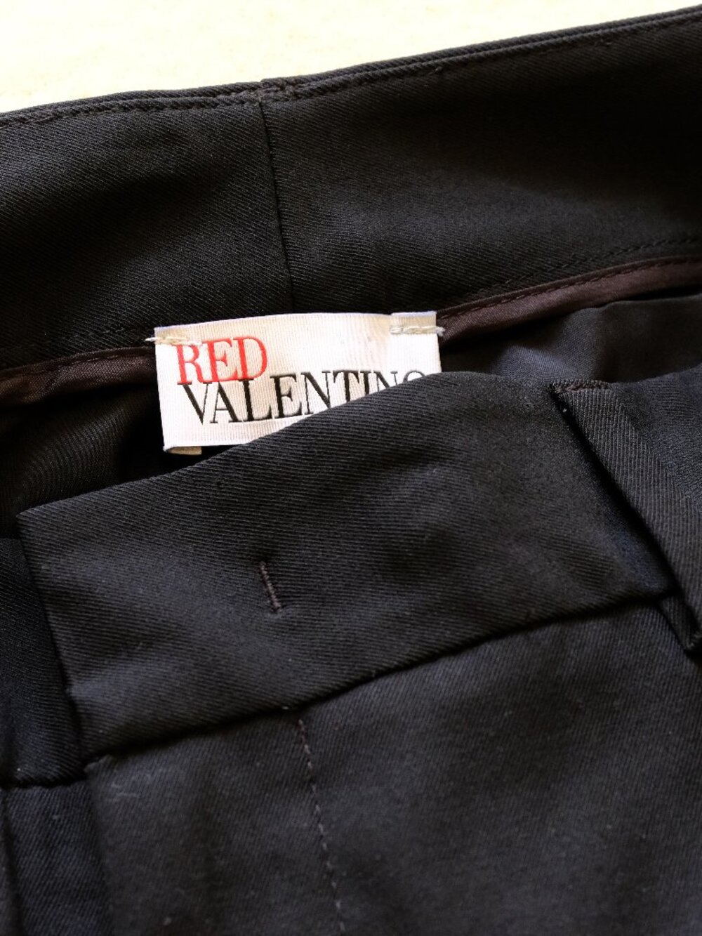 RED Valentino Black High-Waist Tailored Trousers Dress Pants Small